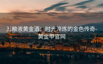 五粮液黄金酒：时光淬炼的金色传奇-黄金甲官网