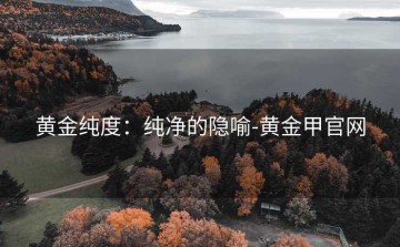 黄金纯度：纯净的隐喻-黄金甲官网